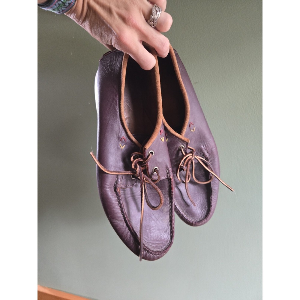 Rancourt & Co. Harbor Boat Shoe Burgundy Brown Size 11.5D Made In Maine Leather
